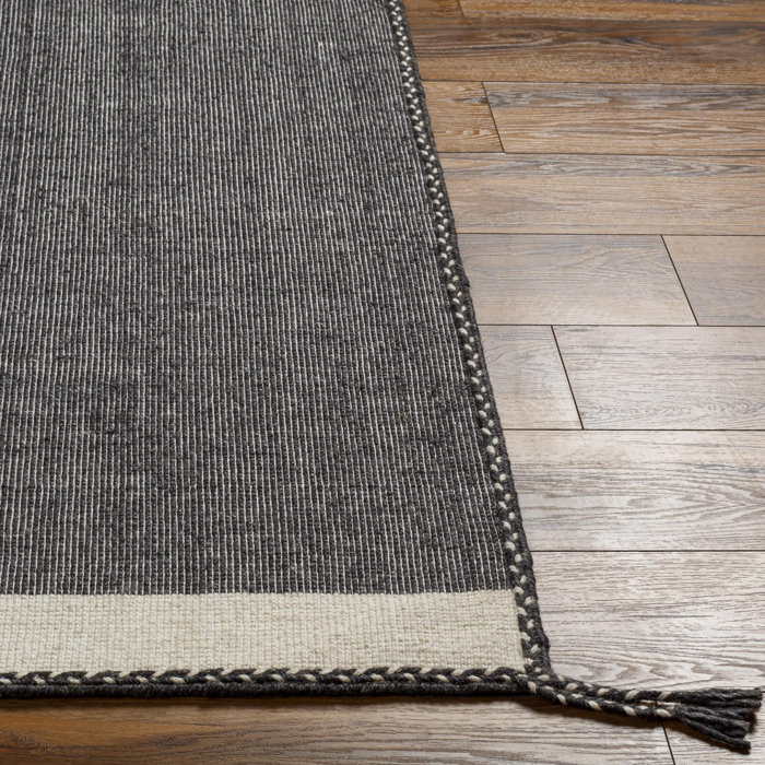 Nita Handmade Wool Beige/Black Rug Joss & Main